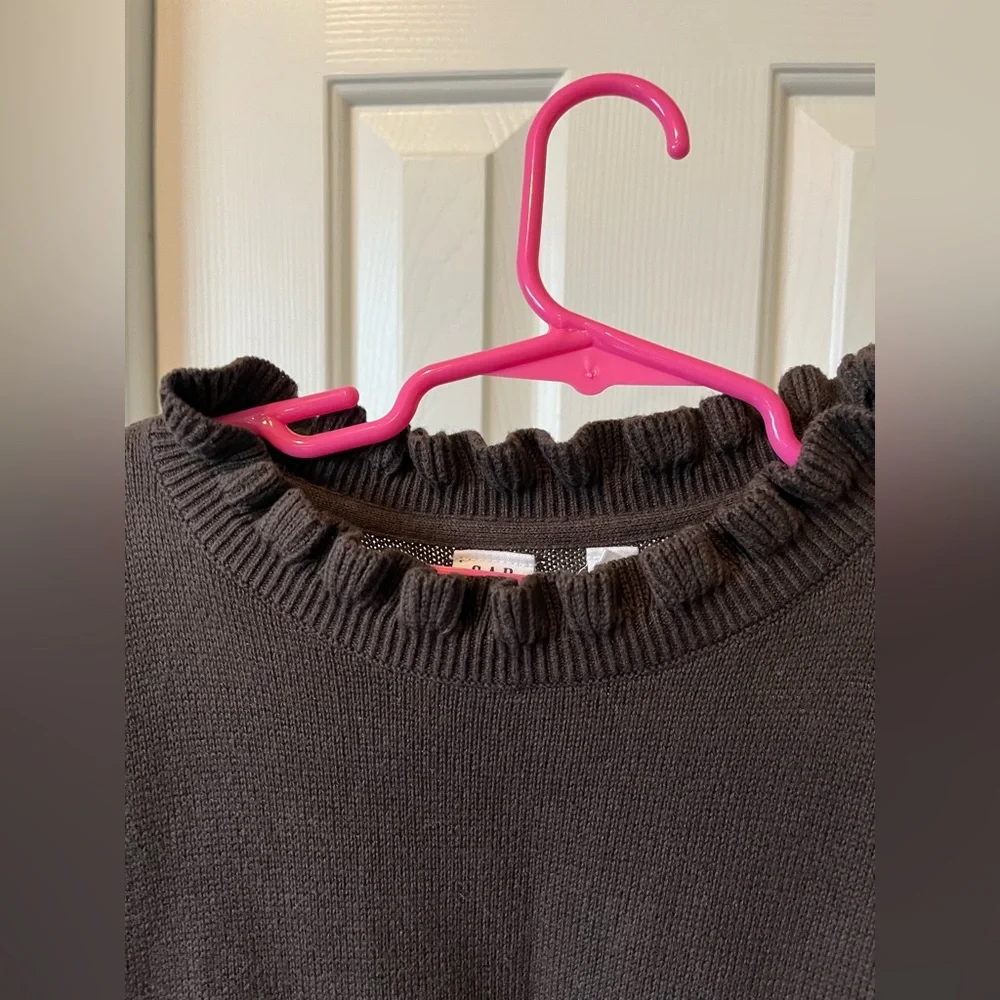 Gap size M (8/9) mixed media sweater dress in brown